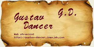 Gustav Dancer vizit kartica